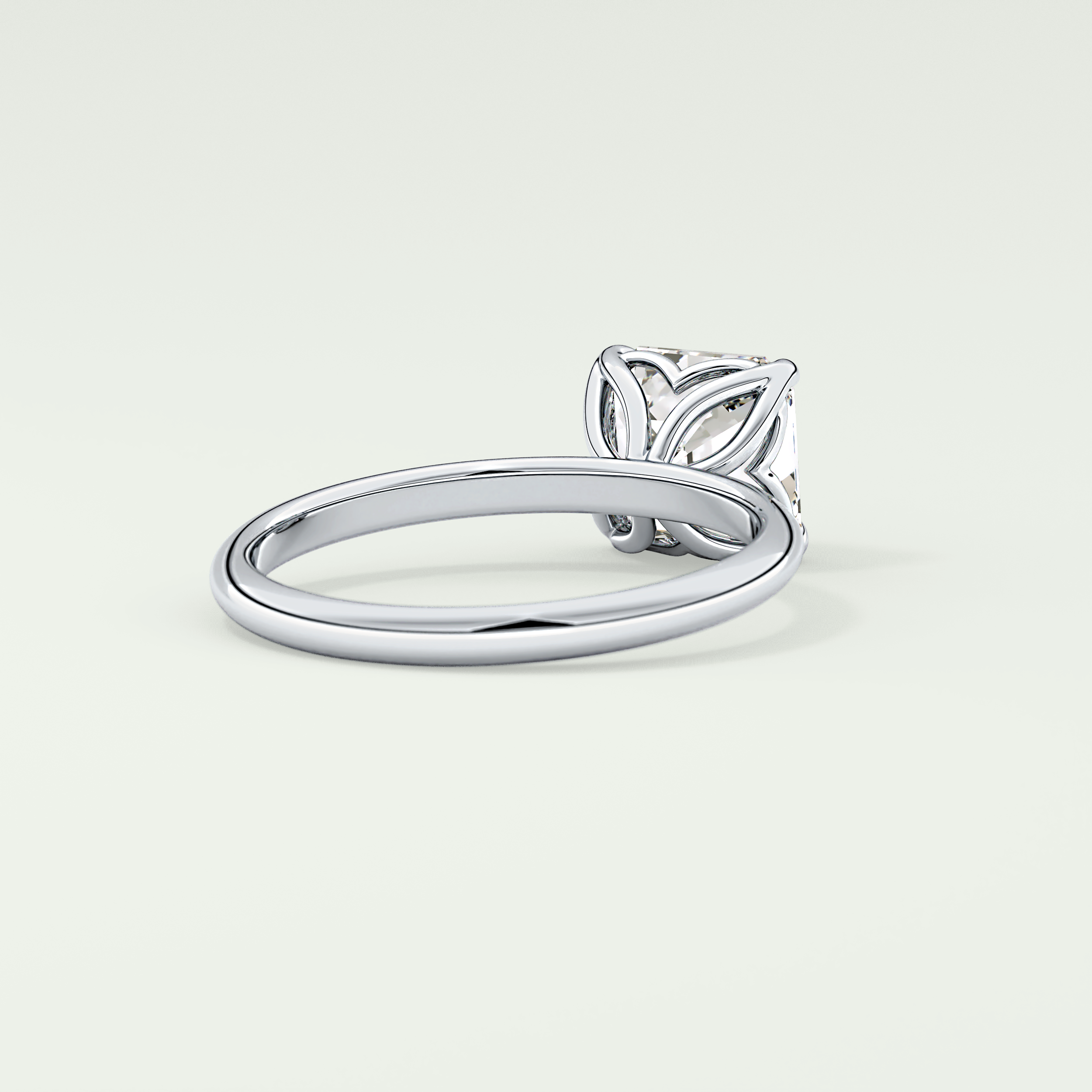 2.0 CT Asscher Cut Solitaire Lab-Grown Diamond Engagement Ring 14
