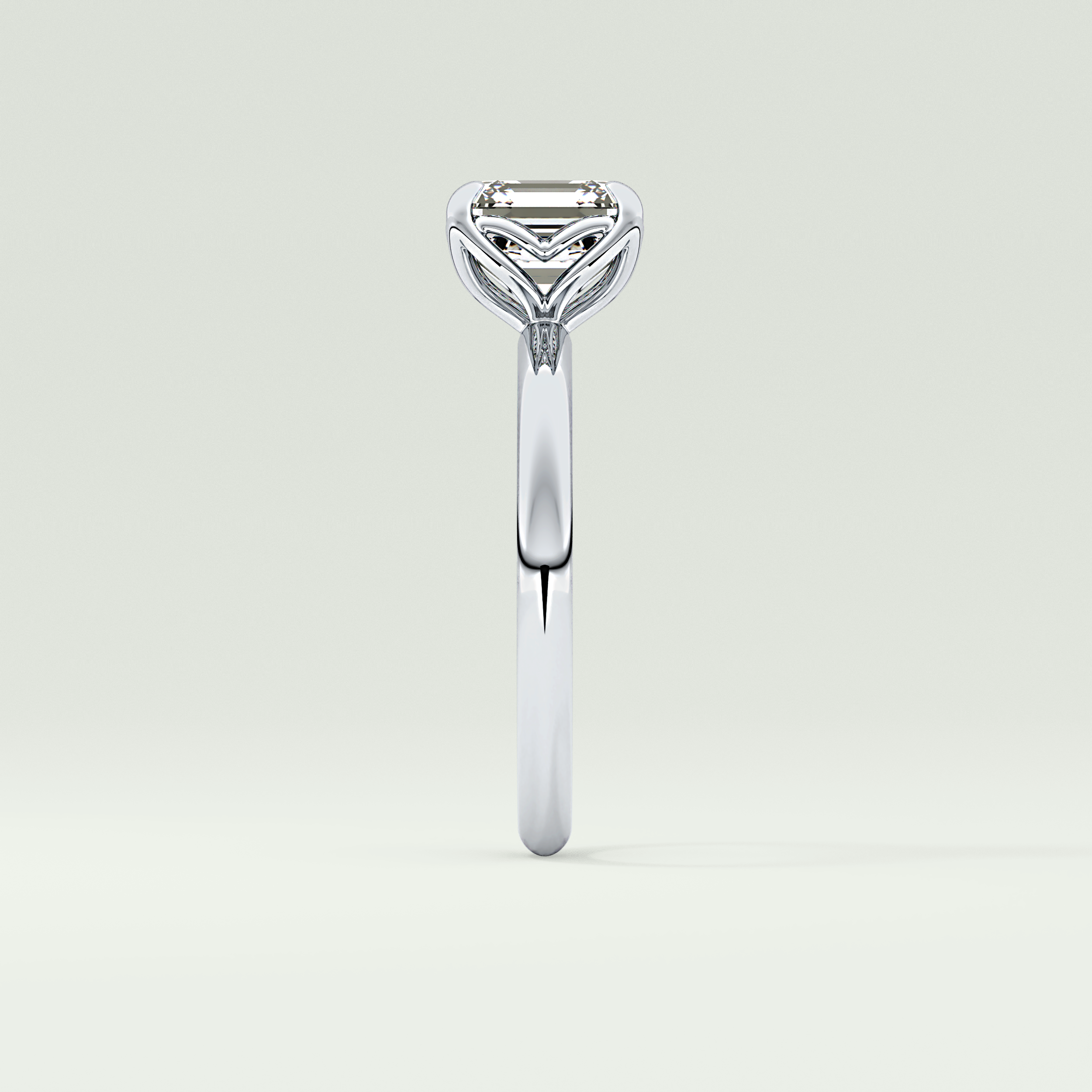 2.0 CT Asscher Cut Solitaire Lab-Grown Diamond Engagement Ring 16