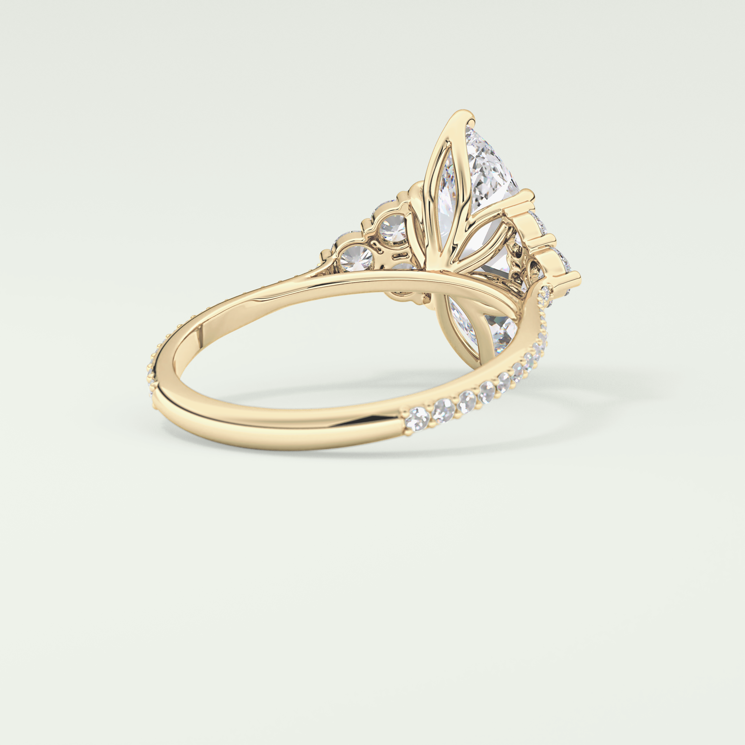 2.0 CT Marquise Cut Cluster & Pave Lab-Grown Diamond Engagement Ring 2