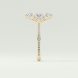 2.0 CT Marquise Cut Cluster & Pave Lab-Grown Diamond Engagement Ring 4