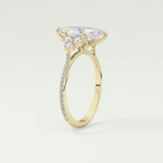 2.0 CT Marquise Cut Cluster & Pave Lab-Grown Diamond Engagement Ring 5