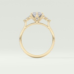 2.0 CT Marquise Cut Cluster & Pave Lab-Grown Diamond Engagement Ring 6