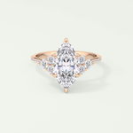 2.0 CT Marquise Cut Cluster & Pave Lab-Grown Diamond Engagement Ring 7