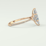 2.0 CT Marquise Cut Cluster & Pave Lab-Grown Diamond Engagement Ring 9