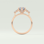 2.0 CT Marquise Cut Cluster & Pave Lab-Grown Diamond Engagement Ring 12