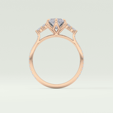 2.0 CT Marquise Cut Cluster & Pave Lab-Grown Diamond Engagement Ring 12
