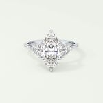 2.0 CT Marquise Cut Cluster & Pave Lab-Grown Diamond Engagement Ring 13