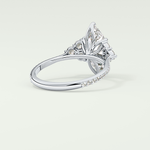 2.0 CT Marquise Cut Cluster & Pave Lab-Grown Diamond Engagement Ring 14