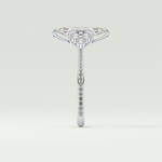 2.0 CT Marquise Cut Cluster & Pave Lab-Grown Diamond Engagement Ring 16