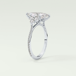 2.0 CT Marquise Cut Cluster & Pave Lab-Grown Diamond Engagement Ring 17