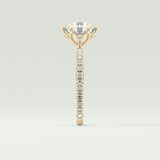 1.5  CT Round Cut Pave Lab-Grown Diamond Engagement Ring 4