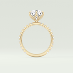 1.5  CT Round Cut Pave Lab-Grown Diamond Engagement Ring 6