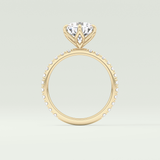 1.5  CT Round Cut Pave Lab-Grown Diamond Engagement Ring 6