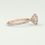 1.5  CT Round Cut Pave Lab-Grown Diamond Engagement Ring 9