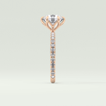 1.5  CT Round Cut Pave Lab-Grown Diamond Engagement Ring 10