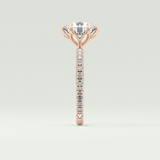 1.5  CT Round Cut Pave Lab-Grown Diamond Engagement Ring 10
