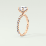 1.5  CT Round Cut Pave Lab-Grown Diamond Engagement Ring 11