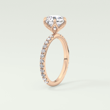 1.5  CT Round Cut Pave Lab-Grown Diamond Engagement Ring 11