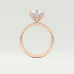 1.5  CT Round Cut Pave Lab-Grown Diamond Engagement Ring 12