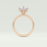 1.5  CT Round Cut Pave Lab-Grown Diamond Engagement Ring 12