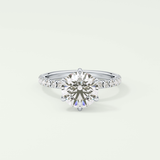 1.5  CT Round Cut Pave Lab-Grown Diamond Engagement Ring 13