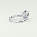 1.5  CT Round Cut Pave Lab-Grown Diamond Engagement Ring 14