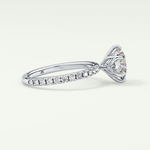 1.5  CT Round Cut Pave Lab-Grown Diamond Engagement Ring 15
