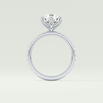 1.5  CT Round Cut Pave Lab-Grown Diamond Engagement Ring 18
