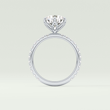 1.5  CT Round Cut Pave Lab-Grown Diamond Engagement Ring 18