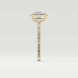 1.75 CT Emerald Cut Pave Lab-Grown Diamond Engagement Ring 4