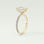 1.75 CT Emerald Cut Pave Lab-Grown Diamond Engagement Ring 5