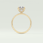 1.75 CT Emerald Cut Pave Lab-Grown Diamond Engagement Ring 6