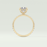 1.75 CT Emerald Cut Pave Lab-Grown Diamond Engagement Ring 6