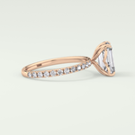 1.75 CT Emerald Cut Pave Lab-Grown Diamond Engagement Ring 9