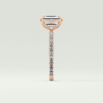 1.75 CT Emerald Cut Pave Lab-Grown Diamond Engagement Ring 10