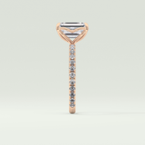 1.75 CT Emerald Cut Pave Lab-Grown Diamond Engagement Ring 10