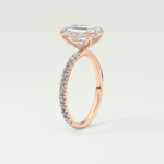 1.75 CT Emerald Cut Pave Lab-Grown Diamond Engagement Ring 11