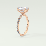 1.75 CT Emerald Cut Pave Lab-Grown Diamond Engagement Ring 11
