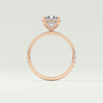 1.75 CT Emerald Cut Pave Lab-Grown Diamond Engagement Ring 12