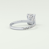 1.75 CT Emerald Cut Pave Lab-Grown Diamond Engagement Ring 14
