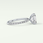 1.75 CT Emerald Cut Pave Lab-Grown Diamond Engagement Ring 15
