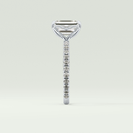 1.75 CT Emerald Cut Pave Lab-Grown Diamond Engagement Ring 16