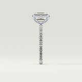1.75 CT Emerald Cut Pave Lab-Grown Diamond Engagement Ring 16