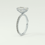 1.75 CT Emerald Cut Pave Lab-Grown Diamond Engagement Ring 17