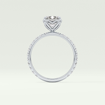 1.75 CT Emerald Cut Pave Lab-Grown Diamond Engagement Ring 18