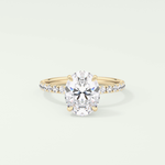 1.5 CT Oval Cut Pave Lab-Grown Diamond Engagement Ring 1