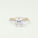1.5 CT Oval Cut Pave Lab-Grown Diamond Engagement Ring 1
