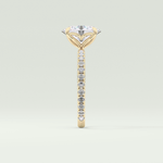 1.5 CT Oval Cut Pave Lab-Grown Diamond Engagement Ring 4