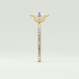 1.5 CT Oval Cut Pave Lab-Grown Diamond Engagement Ring 4