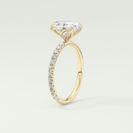 1.5 CT Oval Cut Pave Lab-Grown Diamond Engagement Ring 5